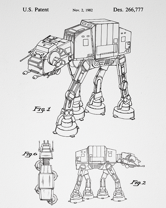 All-Terrain Walker Toy Design Patent - Acrylic Print