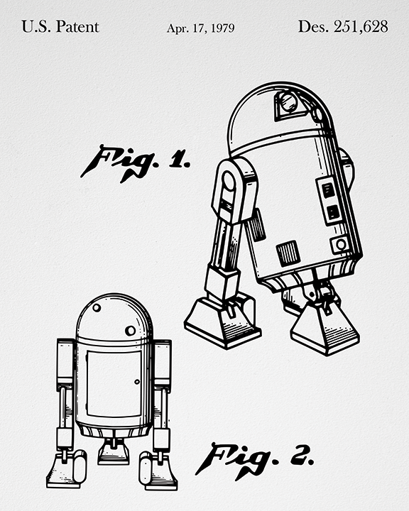 Astro Droid Toy Design Patent - Acrylic Print